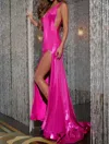 Jovani Sleeveless Metallic Prom Dress In Pink