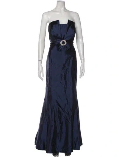 Pre-owned Jovani Strapless Long Dress In Multi