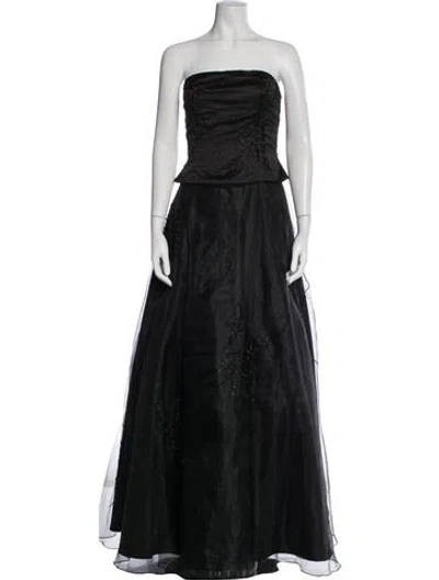 Pre-owned Jovani Strapless Long Dress W/ Tags In Black