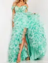 Jovani Sweetheart Neck Off-shoulder Ballgown In Green