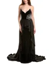 Jovani Velvet Gown In Black