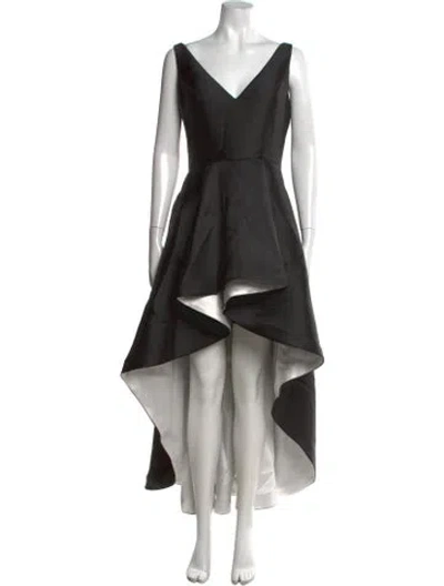 Pre-owned Jovani V-neck Long Dress In Multi