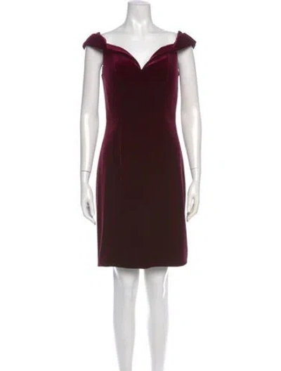 Pre-owned Jovani V-neck Mini Dress In Brown