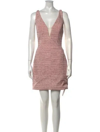 Pre-owned Jovani V-neck Mini Dress W/ Tags In Pink