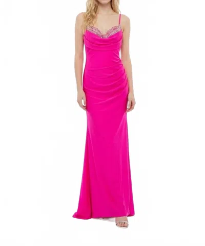 Jovani Women's Formal Dress In Fuschia In Black
