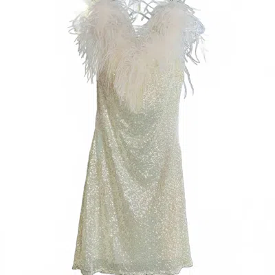 Jovani Women's Micah Dress In Ivory In Green