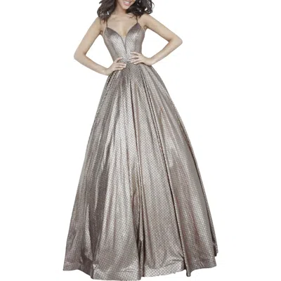 Jovani Womens Metallic Prom Evening Dress
