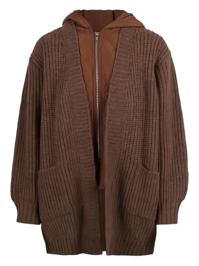 Jovonna Chavitos Hooded Pocket Knitwear In Brown