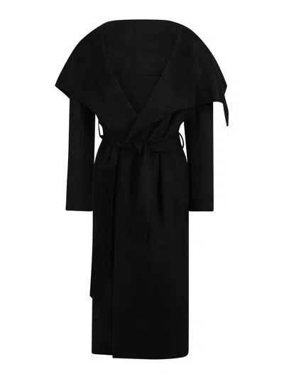 Jovonna London Coat With Life Belt In Black