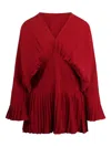 Jovonna Pleated Basile Top In Red