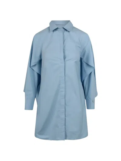 Jovonna Serrata Mini Dress In Blue