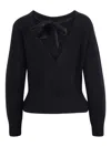 Jovonna Tie Macrame Knitwear In Black