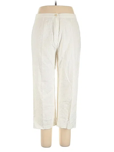 Pre-owned Joy & Peace Linen Pants In White