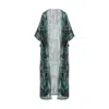 Joy Borrello Women's Blue / White Ishtar O'keeffe Kaftan - Blue In Multi
