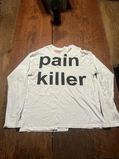 pain killer joy divizn ロンT Pre-owned Joy Divizn Painkiller Long Sleeve Tee In White