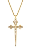 Joy Dravecky Athena Cross Pendant Necklace In Gold