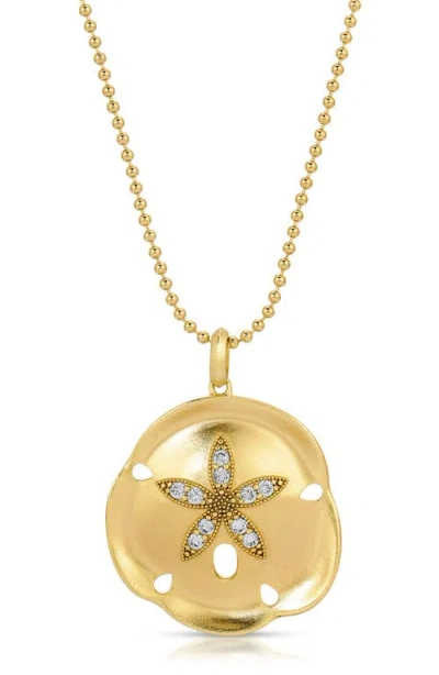 Joy Dravecky Donna Sand Dollar Pendant Necklace In Gold