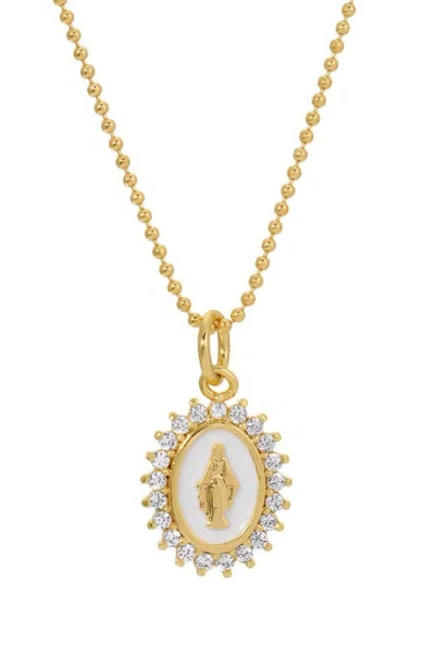Joy Dravecky Lady Of Lourdes Pendant Necklace In Gold