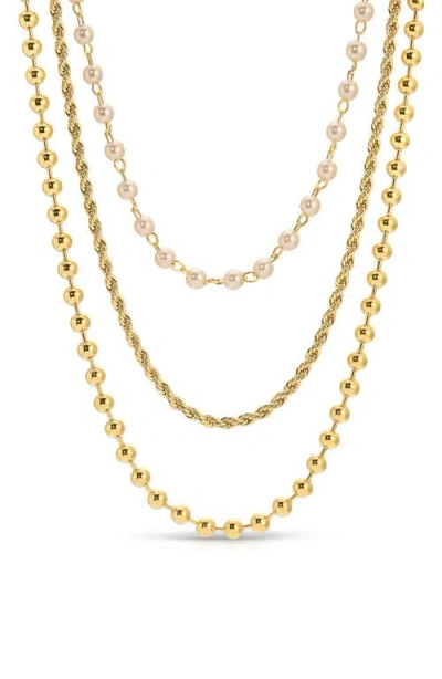 Joy Dravecky Layered Chain Necklace In Gold