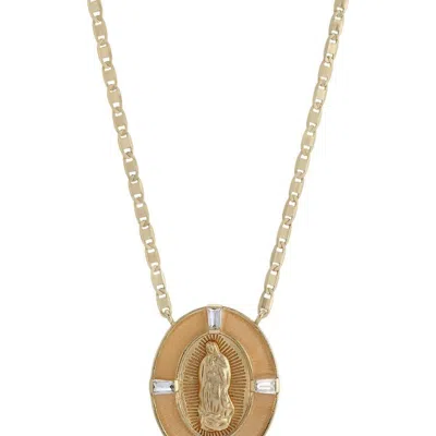Joy Dravecky Marie Pendant Necklace In Gold/nude