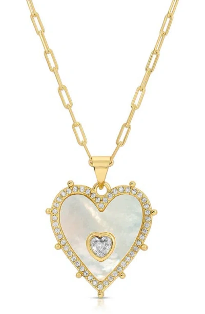 Joy Dravecky Vivian Heart Pendant Necklace In Gold