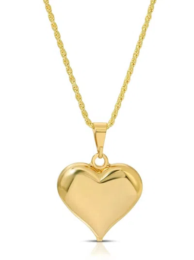 Joy Dravecky Women's Puffy Heart Necklace In Gold