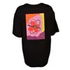 Joy-es Men's Fleur Black Unisex Tshirt In Black