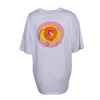 Joy-es Men's White Horses Unisex Tshirt In White