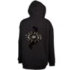Joy-es Women's Black Gold Eye Hoodie In Black