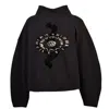 Joy-es Women's Black Golden Eye Cardigan In Black
