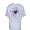 Joy-es Women's White Hearted Way Unisex Tshirt In White
