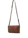 Joy Gryson Crescent Suede Zip-fastening Shoulder Bag In Brown