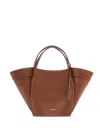 Joy Gryson Pleated Bucket Tote Bag In Brown