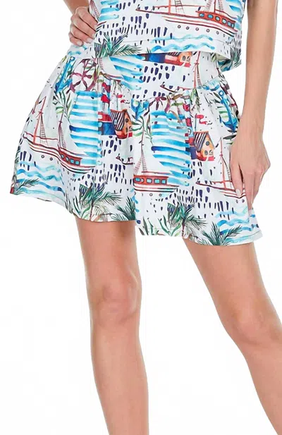 JOY JOY A-LINE MINI SKORT IN SEASIDE BLUE