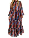 Joy Joy Adele Maxi Dress In Red In Multi