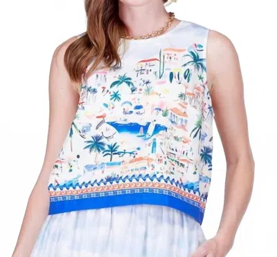 Joy Joy Amalfi Artistry Sleeveless Shell Top In White