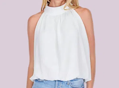 Joy Joy Bubble Hem Halter Top In White