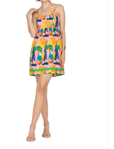 Joy Joy Bustier Sundance Dress In Calypso Palm In Multi