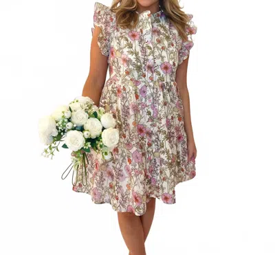 Joy Joy Cammie Floral Baby Doll Dress In Multi