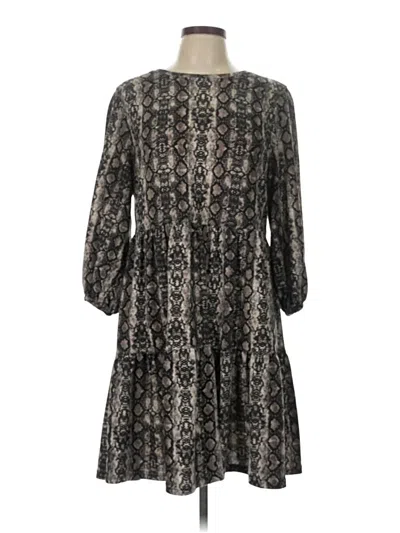 Pre-owned Joy Joy Casual Dress In Gray