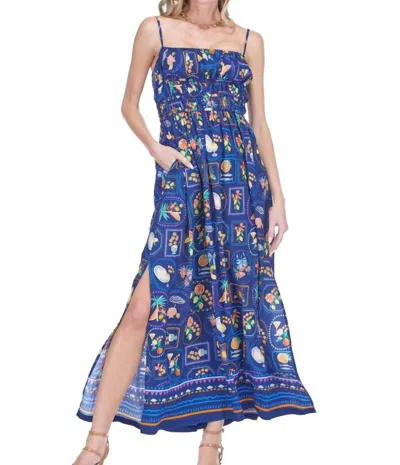 Joy Joy Cinched Waist Sundress In Tuscan Tiles In Multi