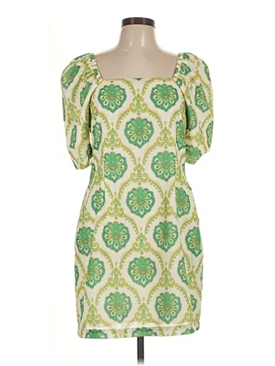 Joy Joy Motif Fitted Dress In Green