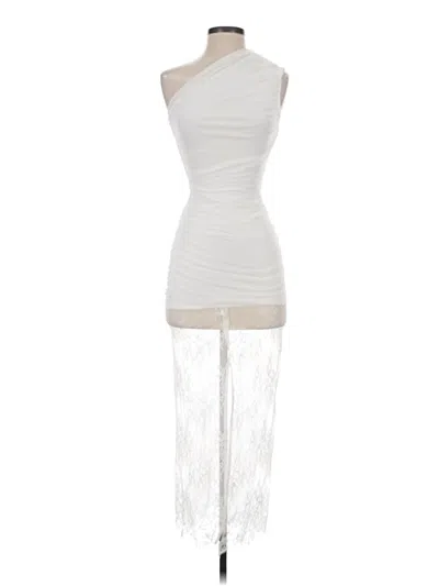 Pre-owned Joy Joy Cocktail Dress In Silver