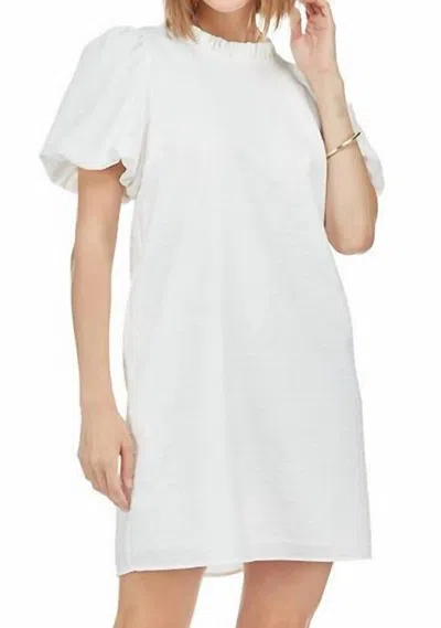 Joy Joy Collins Puff Sleeve Dress In White