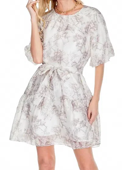 Joy Joy Country Cottage Dress In Multi In Gray