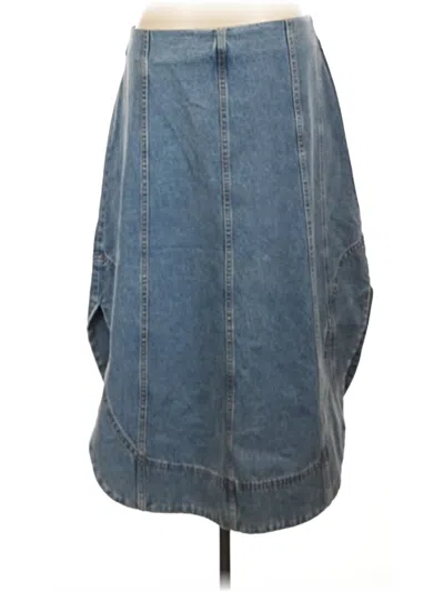 Pre-owned Joy Joy Denim Skirt In Blue