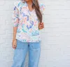 Joy Joy Eye Swirl Blouse In Multi
