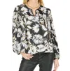 Joy Joy Foliage Blouse In Black In Multi