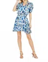 Joy Joy Globules Dress In Blue In Blue