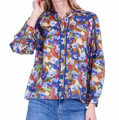 Joy Joy Meadow Blouse In Blue Multi